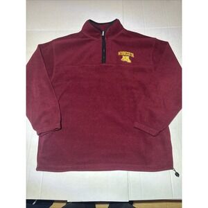 Minnesota Golden Gophers Pullover Mens XL Maroon Quarter Zip NCAA Football